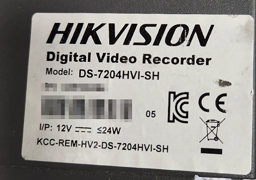 HIKVISION DS-7204HVI-SH 2TB DVR - CCTV 영상 표시 오류 확인 사례