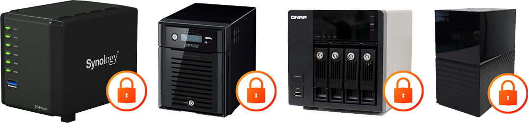 폴더, 볼륨을 암호화시킨 NAS