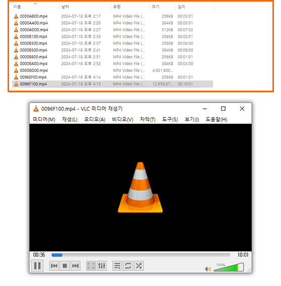 사례: CANON 7D MARK II (포맷된 경우)
